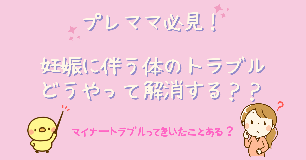 妊娠 出産に伴うマイナ トラブル どう対処する うまく付き合って乗り越えよう ちゃこまる ブログ